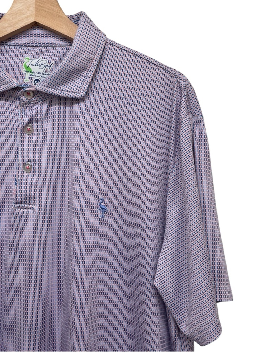 TailorByrd Performance Golf Polo Men’s XL Shirt Multicolor Pattern SPF30